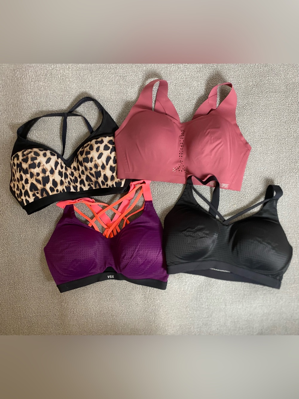 Victoria Secret Medium-Support Sports Bra Set- Athletic Gym Workout Running